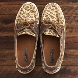 Cheetah print sperrys
